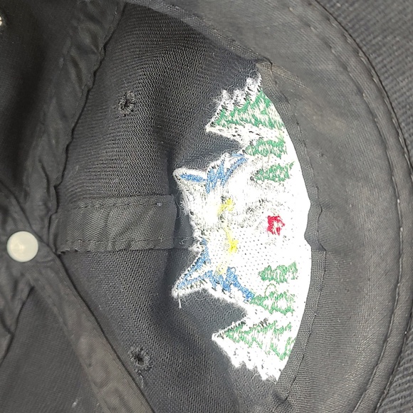 NBA Minnesota Timberwolves US Bank Embroidered Strap-on Cap Hat Black Blue - Picture 8 of 10